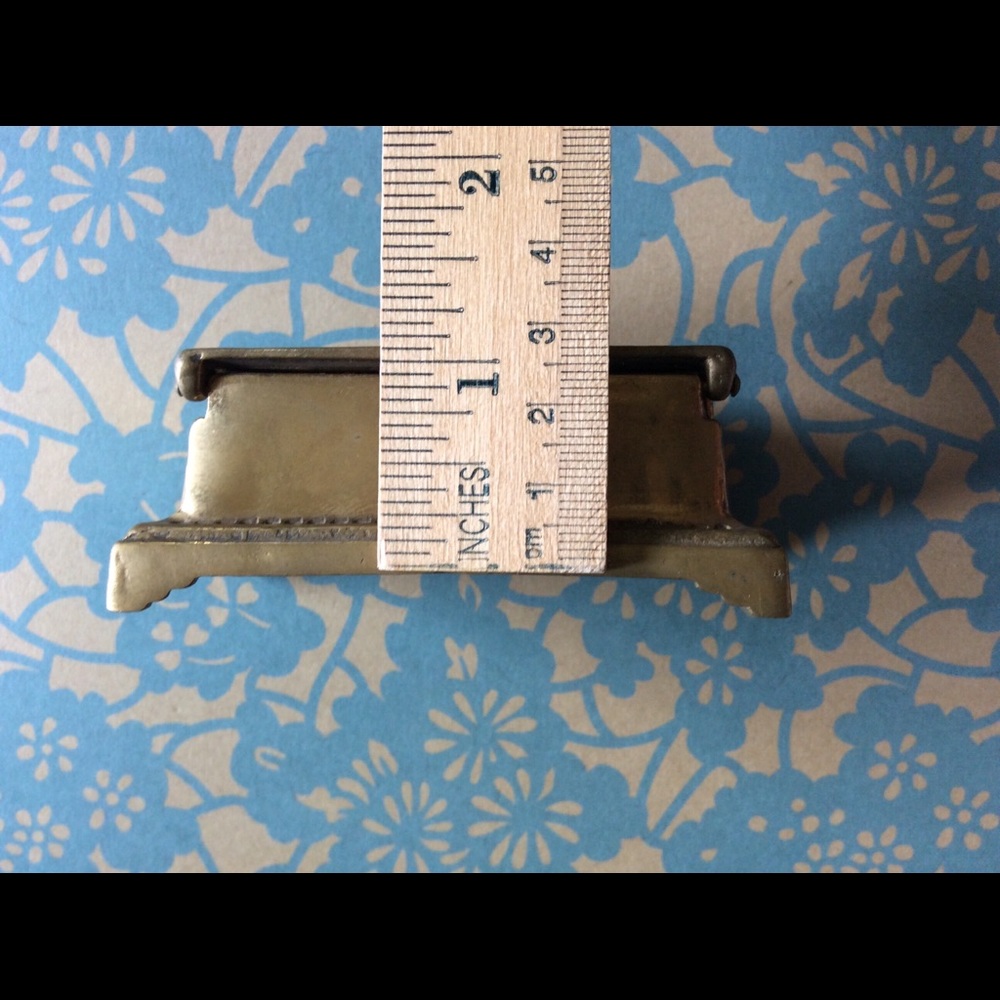 Art Nouveau Style Brass Stamp Holder - Picture 11 of 12